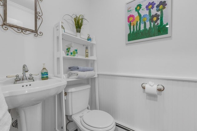 bathroom with toilet and sink