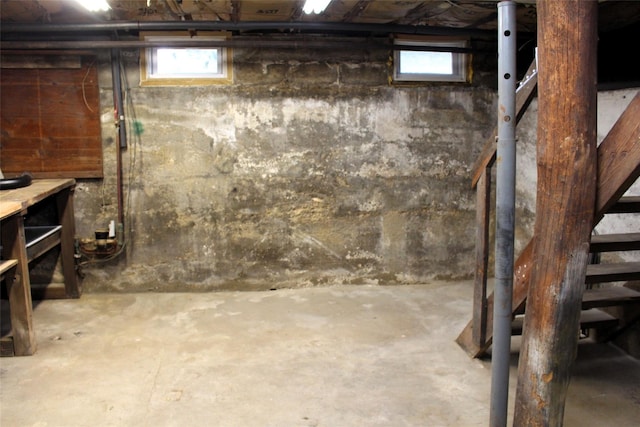 view of basement