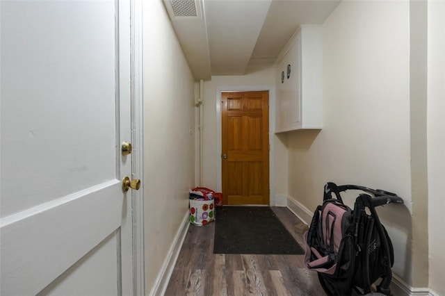 hall featuring hardwood / wood-style floors