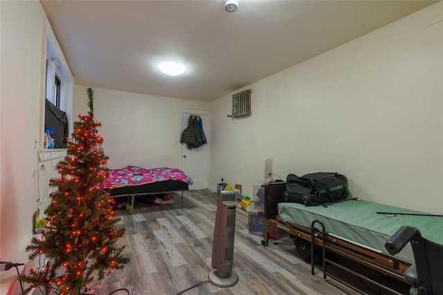 bedroom featuring light hardwood / wood-style floors