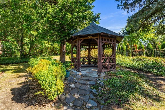 240-25 Alameda Ave, Douglaston, NY 11362 - view of yard featuring a gazebo and fence