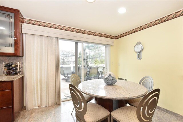 view of dining space