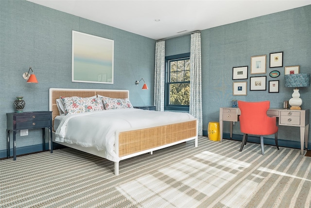 bedroom featuring carpet flooring