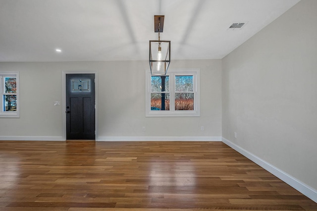 interior space featuring dark hardwood / wood-style floors