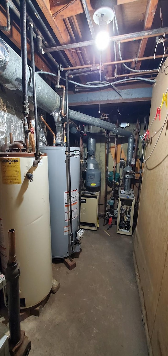 utilities featuring water heater