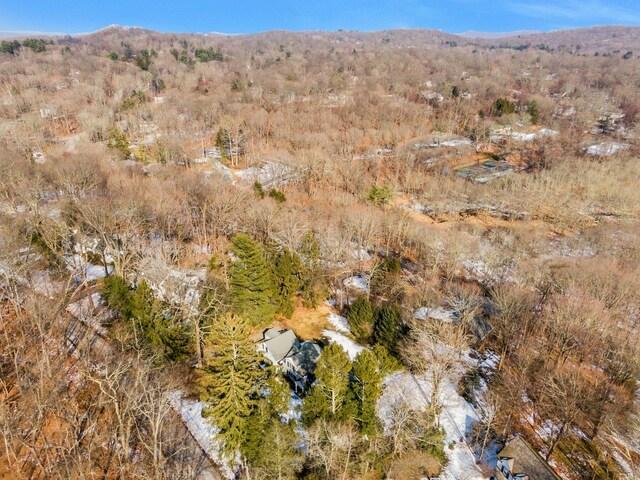 aerial view with a mountain view