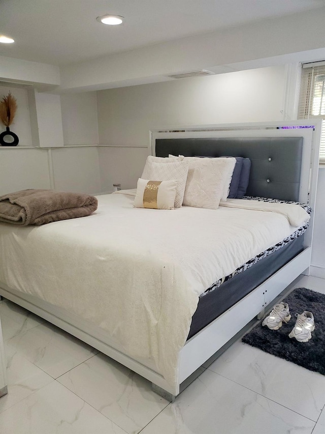 102-17 62nd Dr, Forest Hills, NY 11375 - bedroom featuring light marble finish floors and recessed lighting