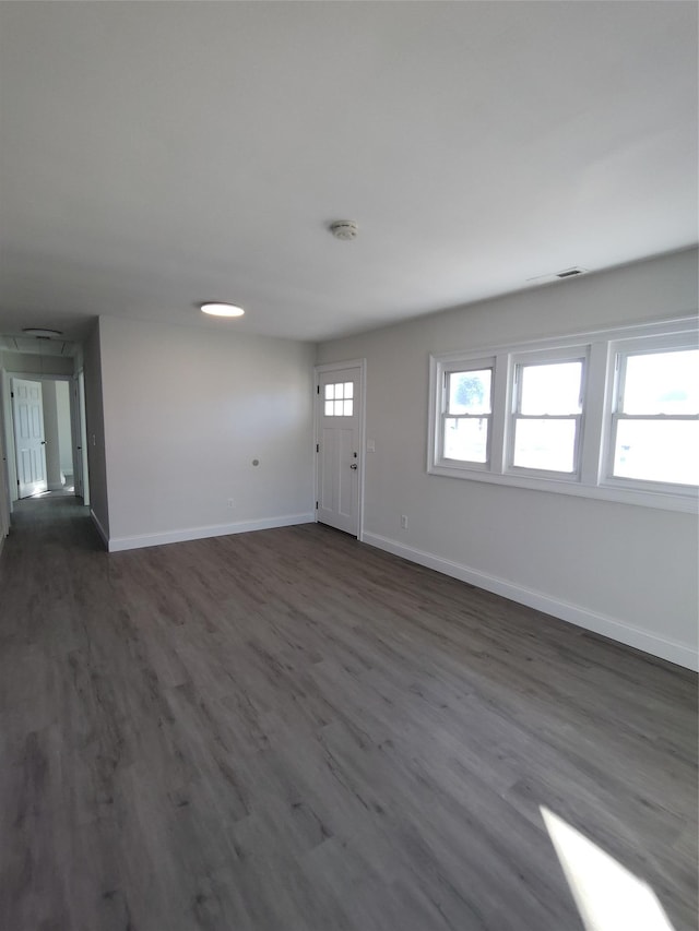 interior space featuring dark hardwood / wood-style flooring