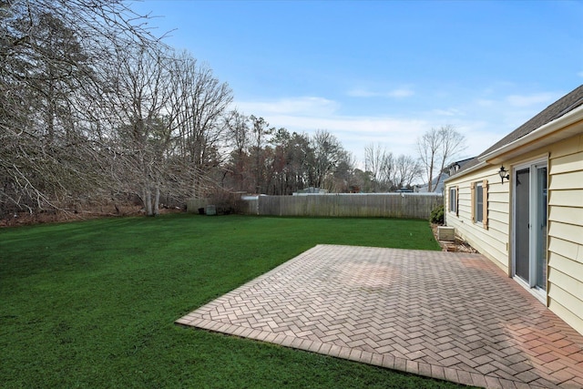 view of yard featuring a patio area