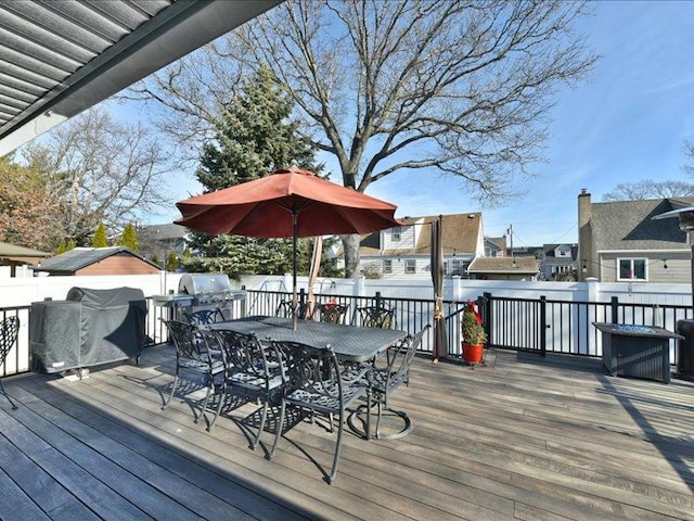 view of wooden terrace