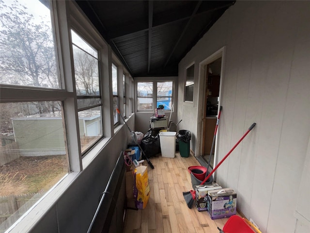 view of sunroom