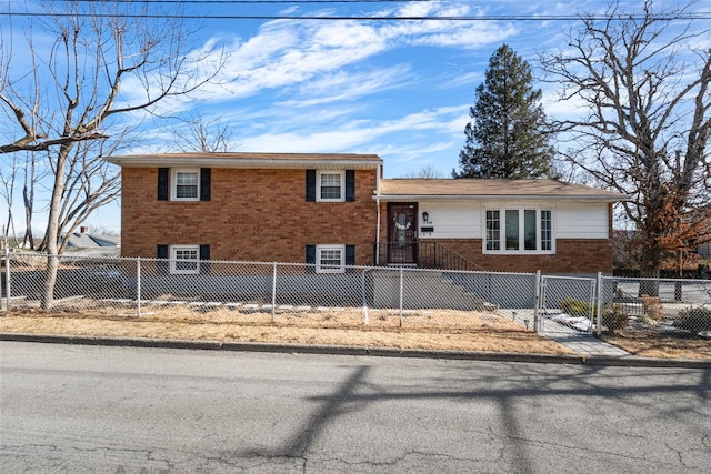 view of split level home