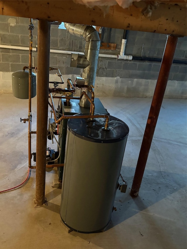 utilities featuring gas water heater