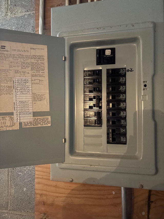 utility room featuring electric panel