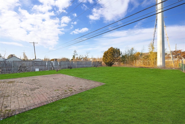 view of yard featuring a patio