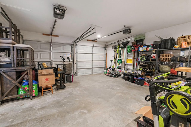 garage featuring a garage door opener