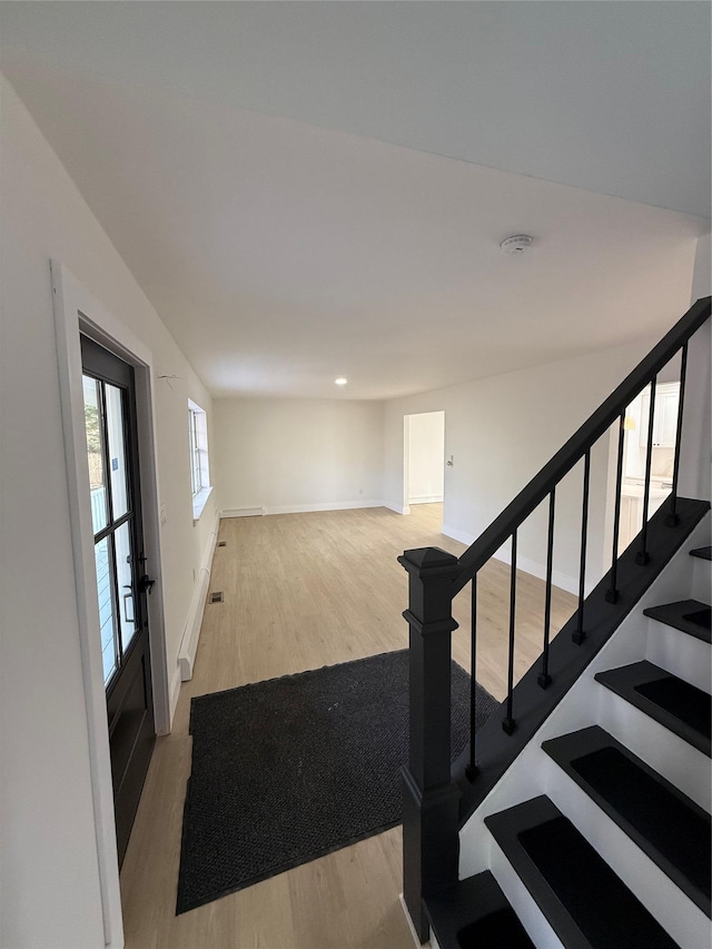 interior space featuring hardwood / wood-style flooring