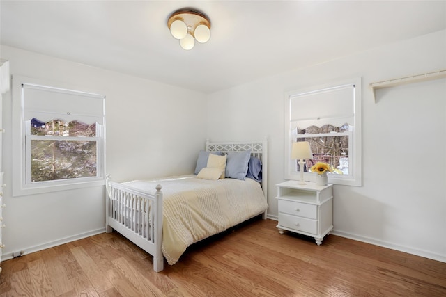 bedroom featuring light hardwood / wood-style floors