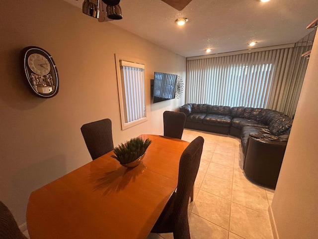 view of tiled dining area