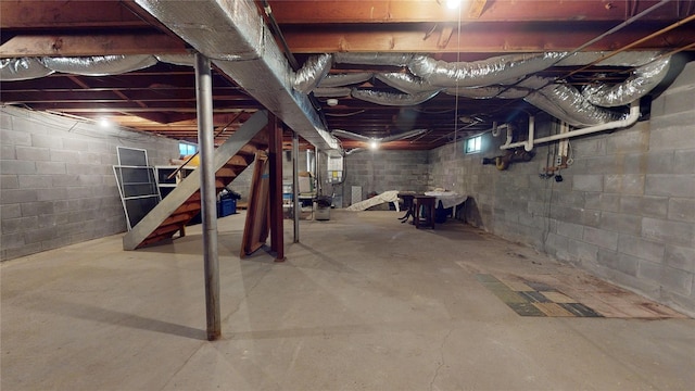 view of basement