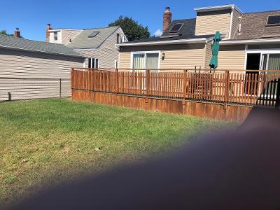 view of yard featuring a wooden deck