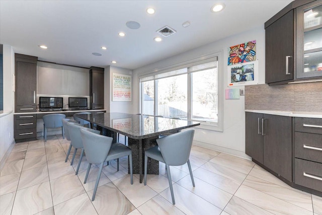 view of tiled dining room