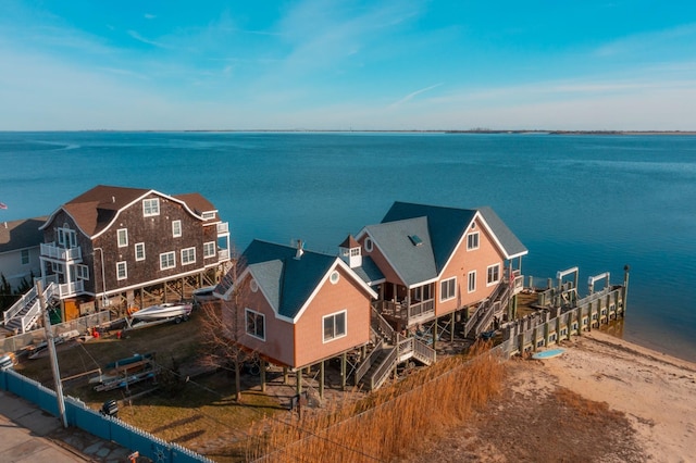 49 Bayview Ave W, Lindenhurst, NY 11757 - birds eye view of property featuring a water view