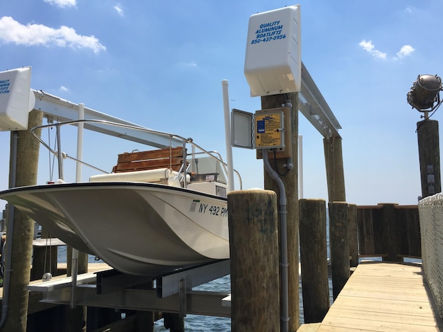 49 Bayview Ave W, Lindenhurst, NY 11757 - dock area with boat lift