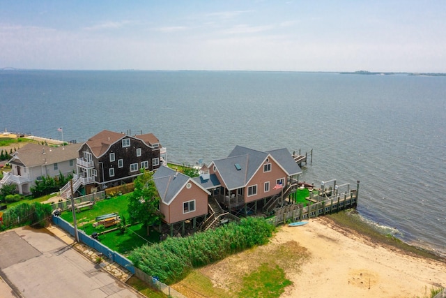 49 Bayview Ave W, Lindenhurst, NY 11757 - view from above of property with a nearby body of water