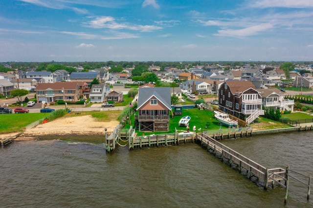 49 Bayview Ave W, Lindenhurst, NY 11757 - aerial perspective of suburban area featuring a large body of water