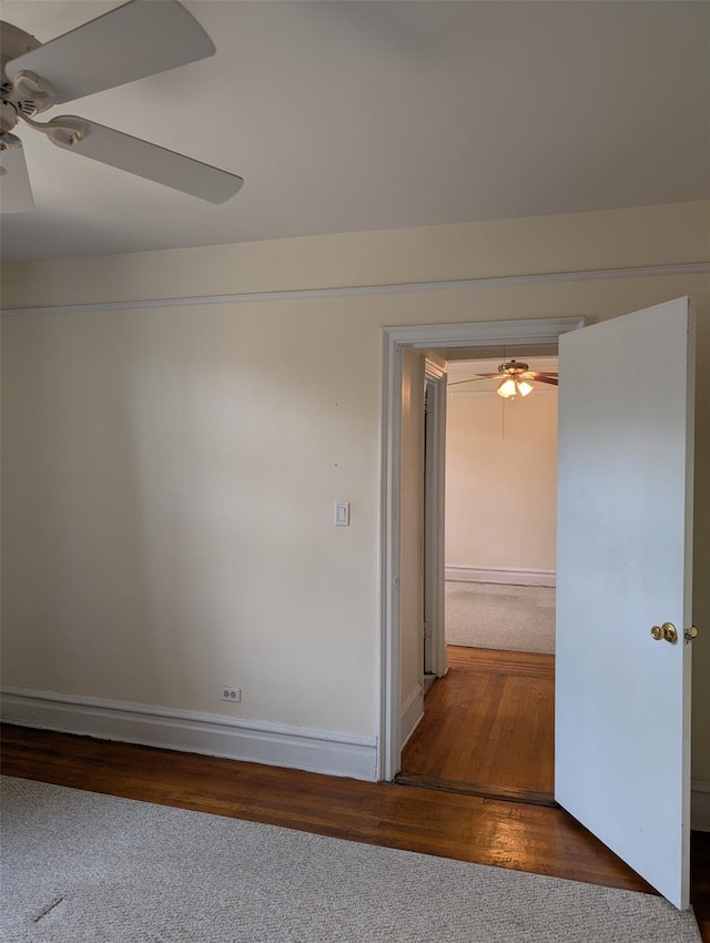 72-34 Austin St Unit D4, Forest Hills, NY 11375 - unfurnished room with ceiling fan and wood finished floors
