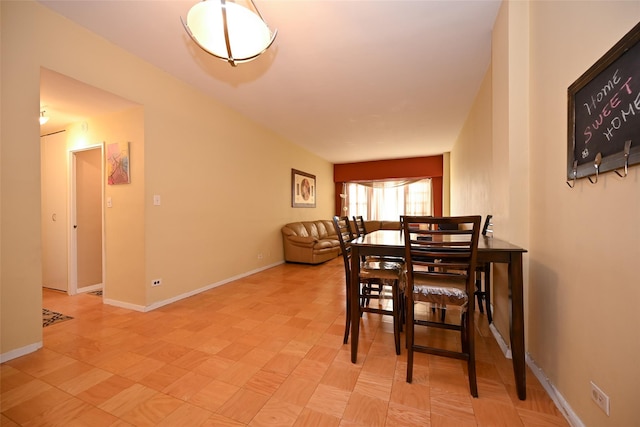 view of dining room