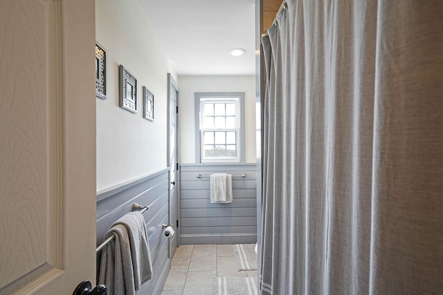 bathroom featuring tile patterned flooring