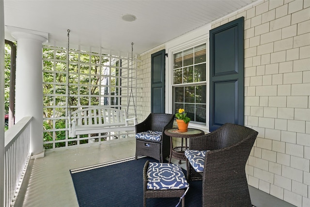 view of patio with covered porch