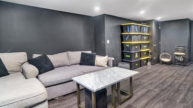 living room featuring hardwood / wood-style floors