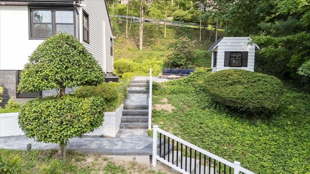 8 Fairway Pl, Cold Spring Harbor, NY 11724 - view of yard featuring stairs
