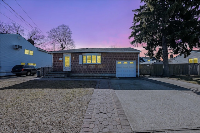 view of front facade featuring a garage