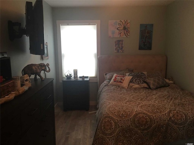 bedroom featuring hardwood / wood-style floors