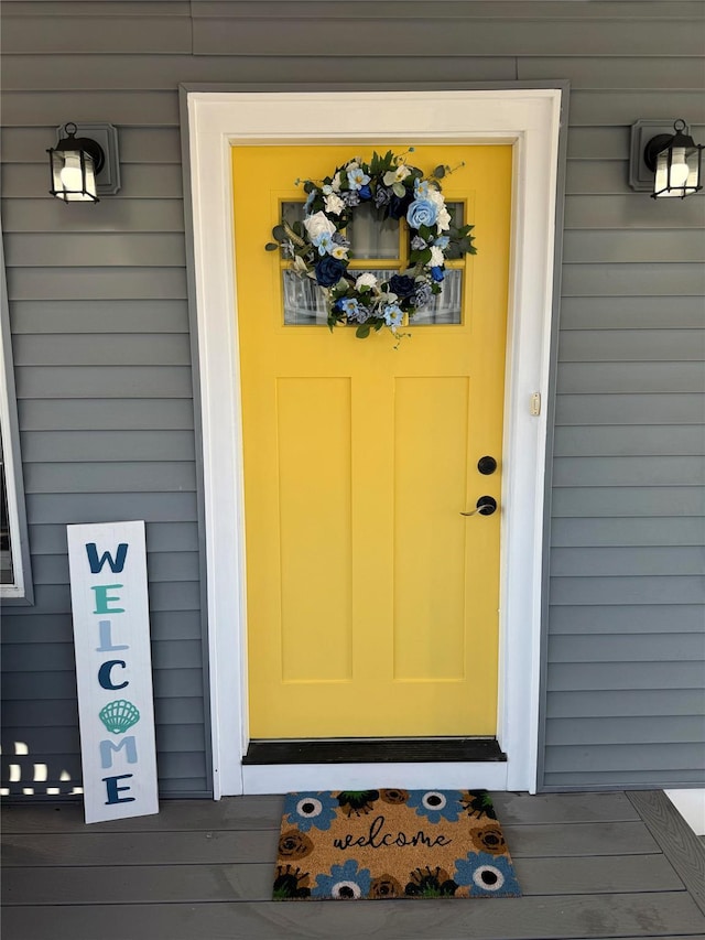 view of doorway to property