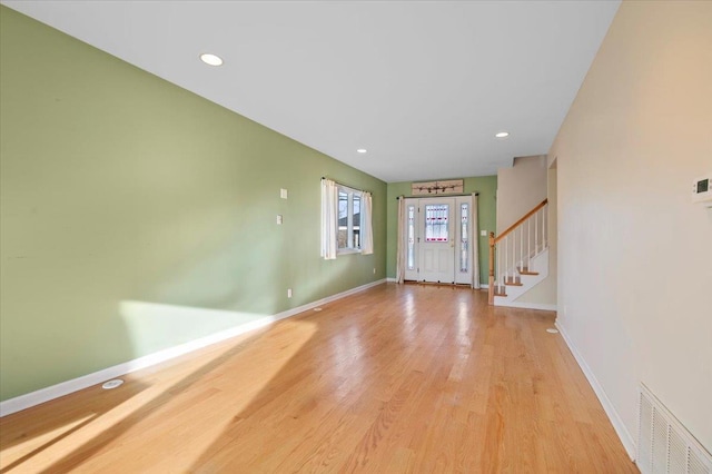 entryway featuring light hardwood / wood-style flooring