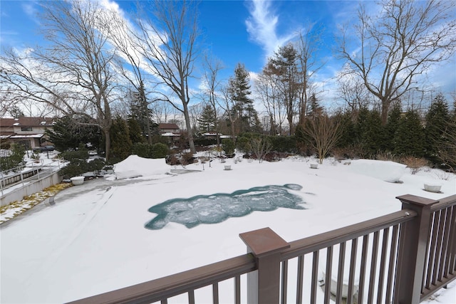 view of snowy yard