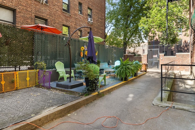 view of patio featuring cooling unit