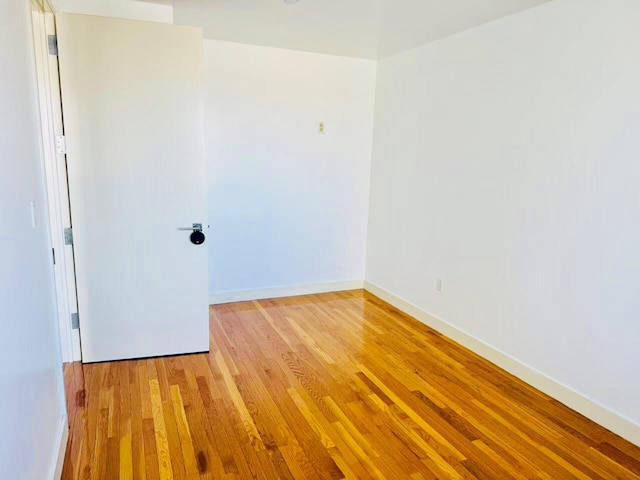 empty room featuring light wood-type flooring