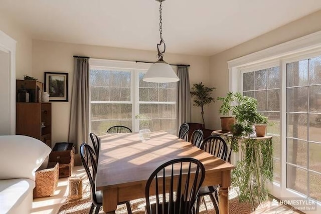 view of dining space