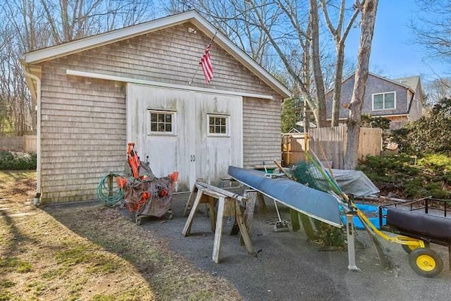 view of outbuilding