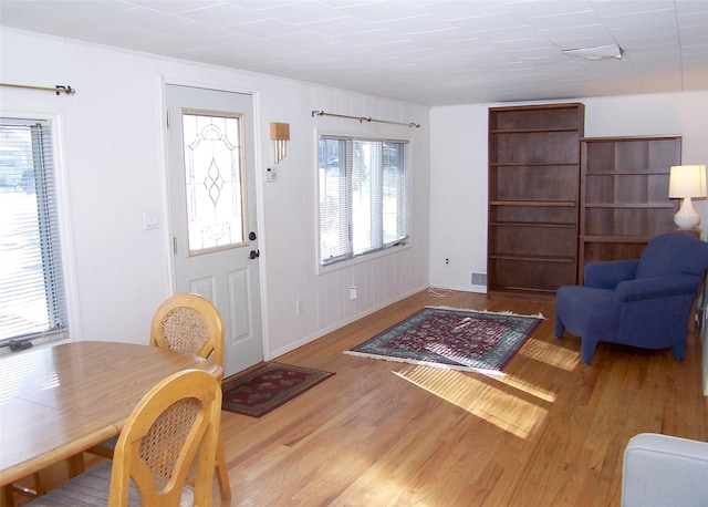 foyer featuring light hardwood / wood-style floors