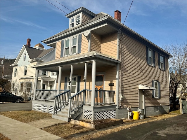 view of front of house featuring a porch