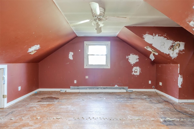 bonus room with vaulted ceiling