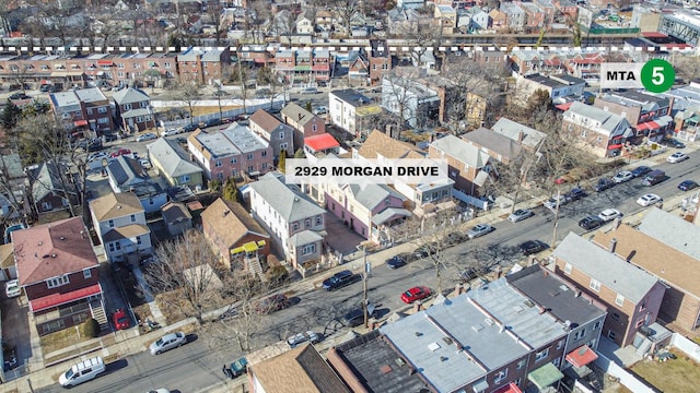 aerial view with a residential view