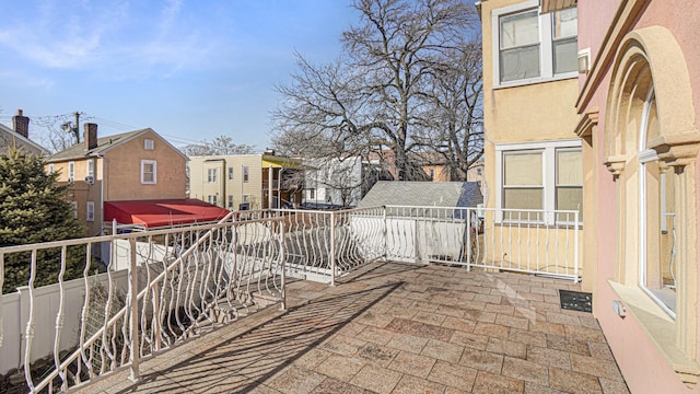 view of patio with a residential view